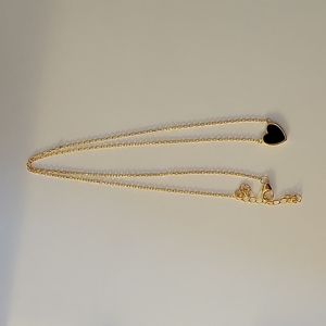 Vermeil and onyx heart necklace